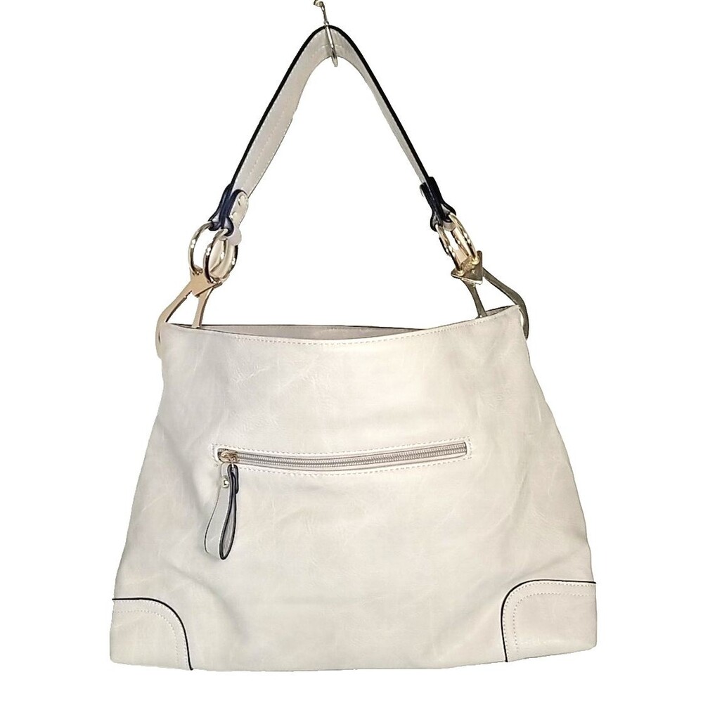 BRENTANO  Multi-Zipper Shoulder Handbag Purse NWOT Beige